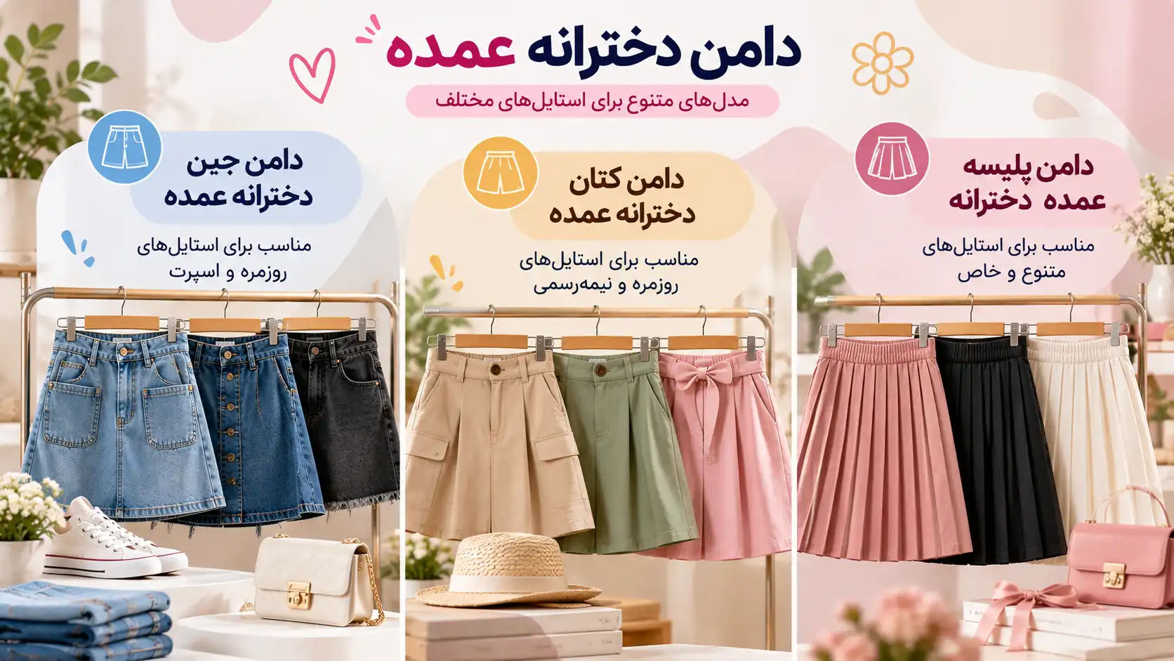 دامن دخترانه عمده - لینک ویترین
